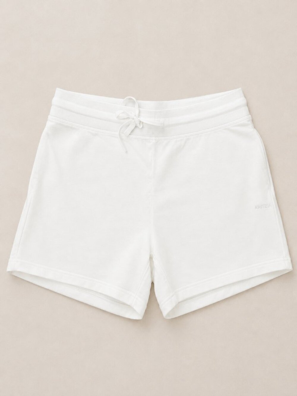 Aritzia Airy Terry Perfect Mid-Thigh Shorts White M NWT